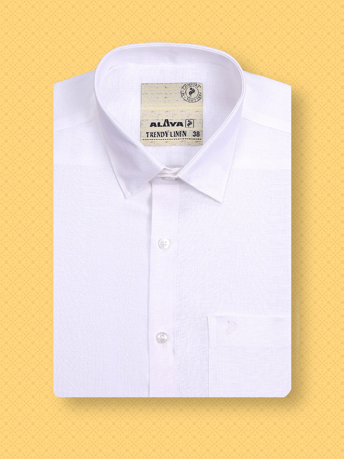 100% Pure Linen White Slim Fit Shirt