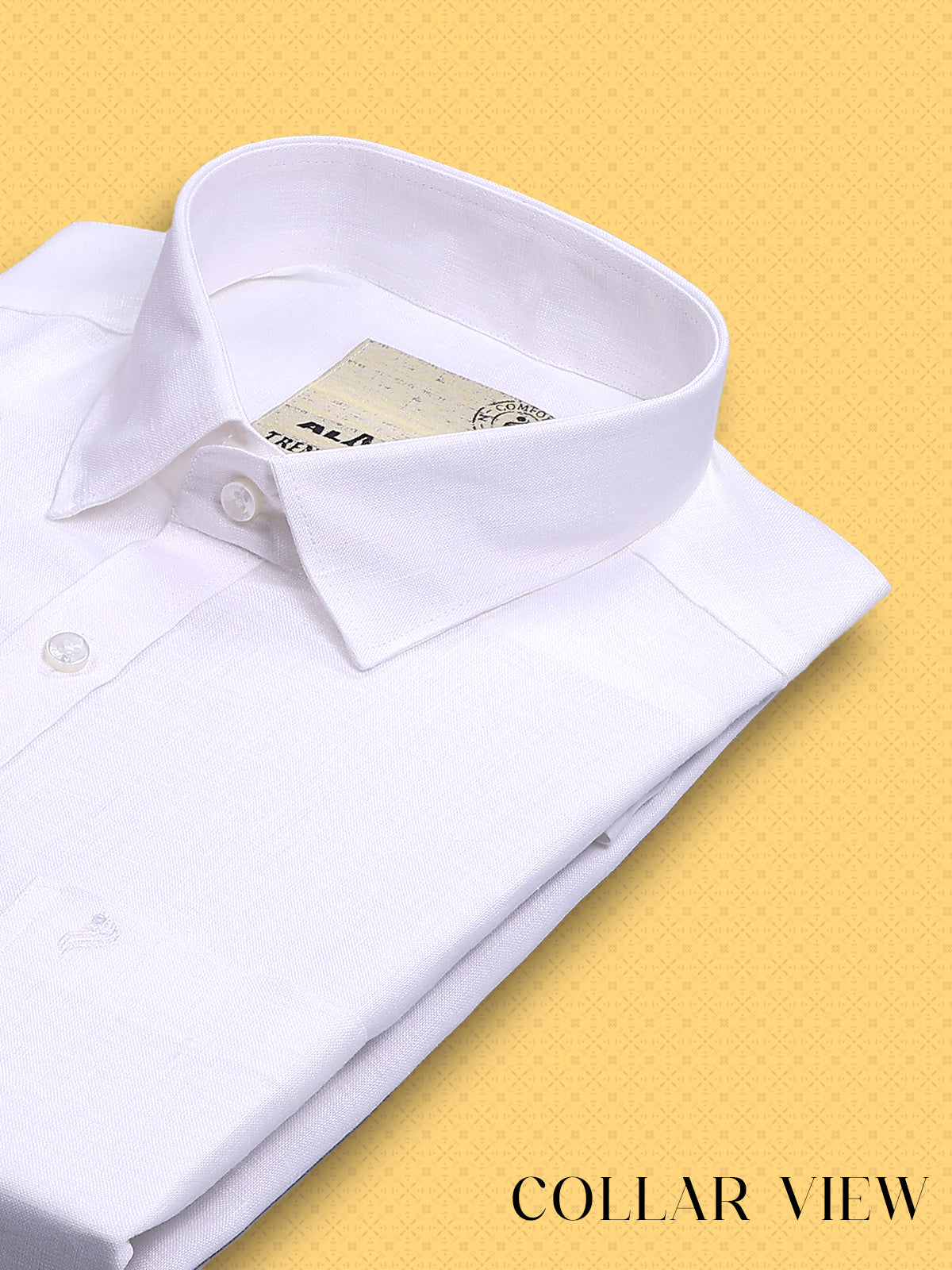 100% Pure Linen White Slim Fit Shirt