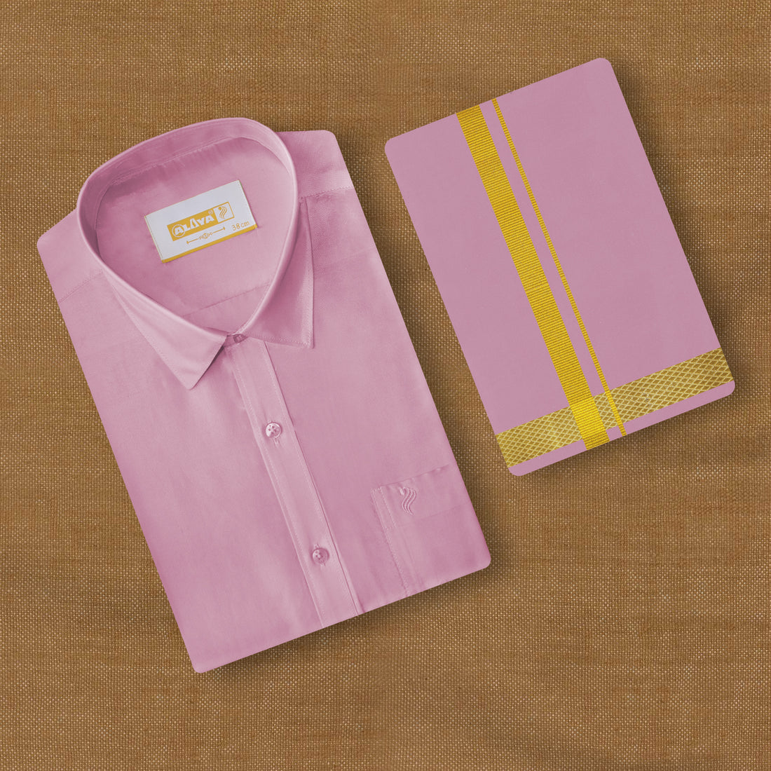 Hasana Silk Shirt and Dhoti Set - Pink