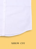 Linen Plus Solid White Slim Fit Shirt For Men