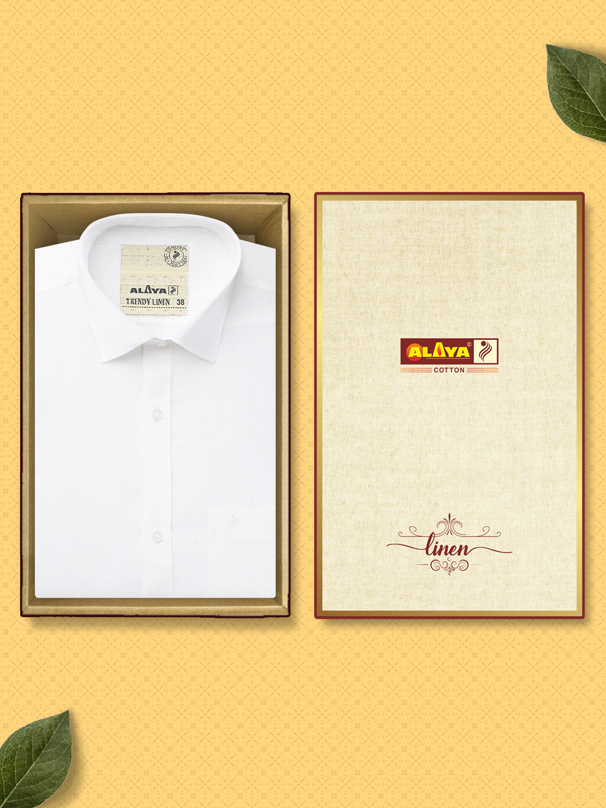 100% Pure Linen White Slim Fit Shirt