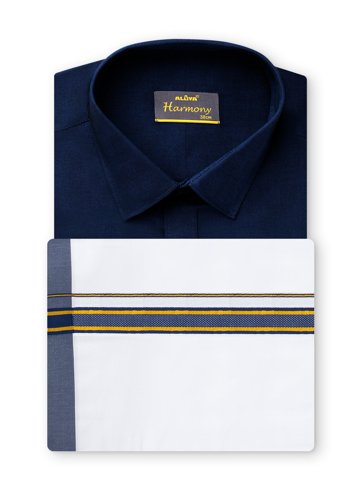 Blue shirt with sales dhoti