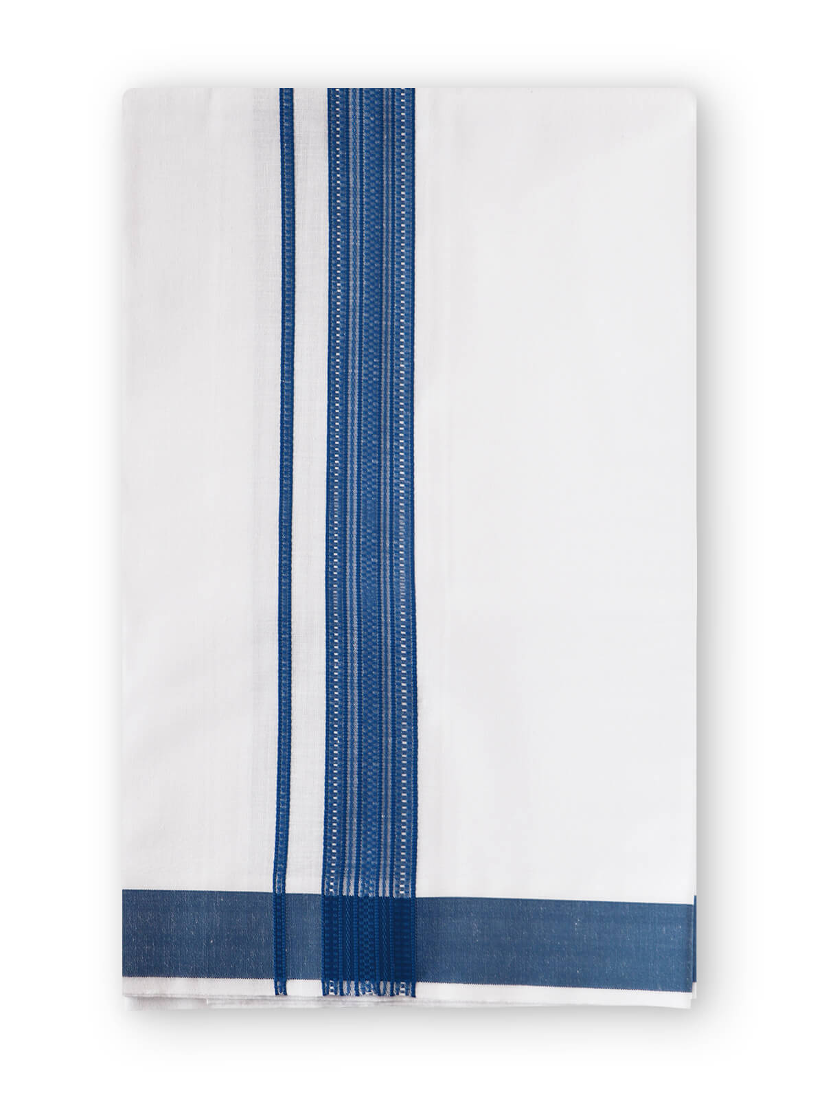 Colour Shirts & Fancy Border Dhoti - Agent Blue