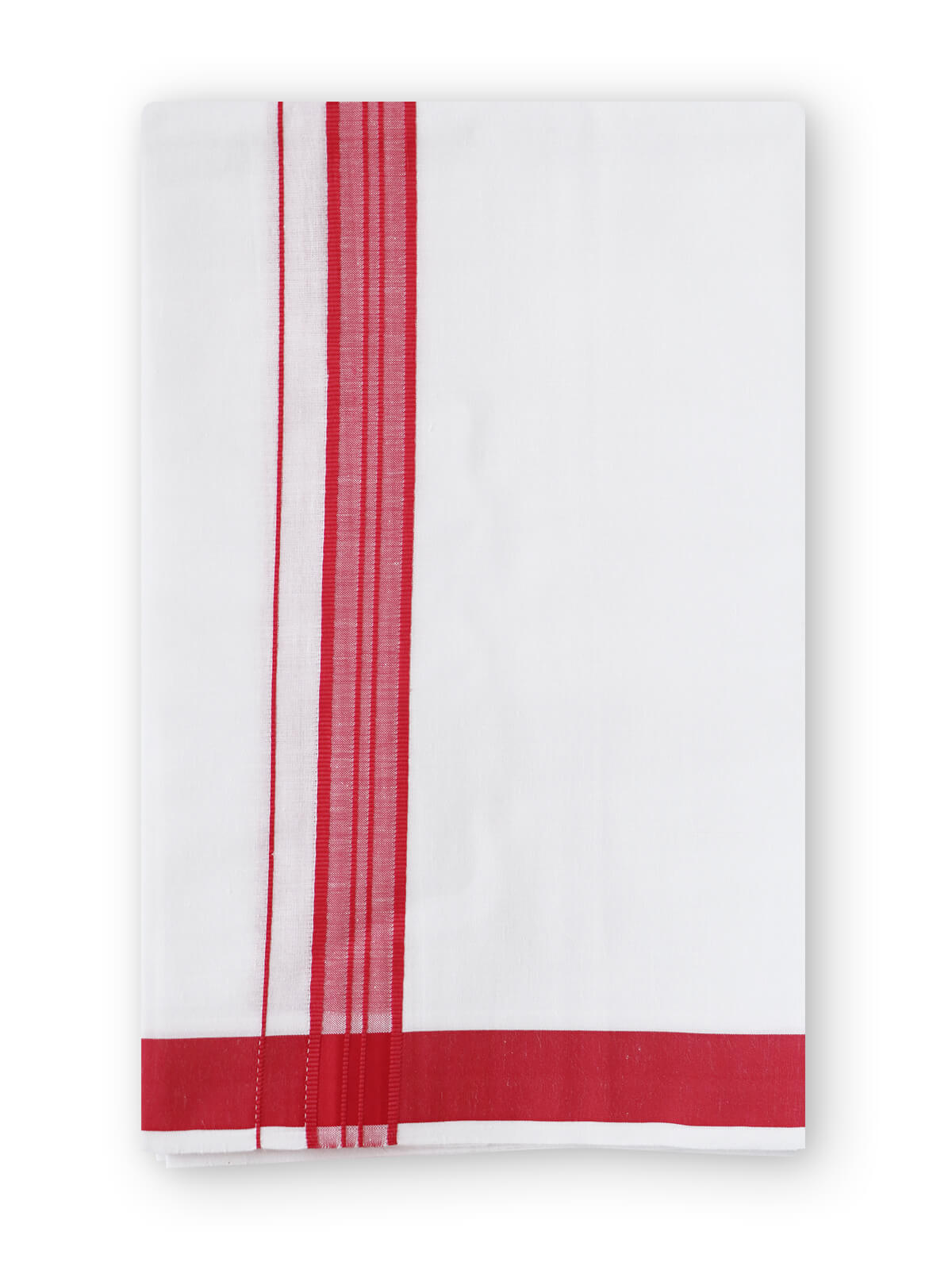 Colour Shirts & Fancy Border Dhoti - Crimson Red