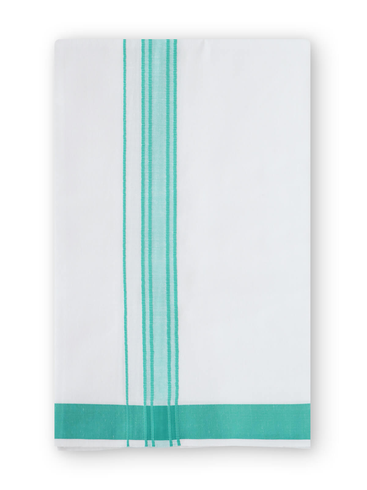 Colour Shirts & Fancy Border Dhoti - Turquoise