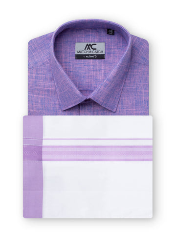 Fancy Border Dhoti & Shirt 