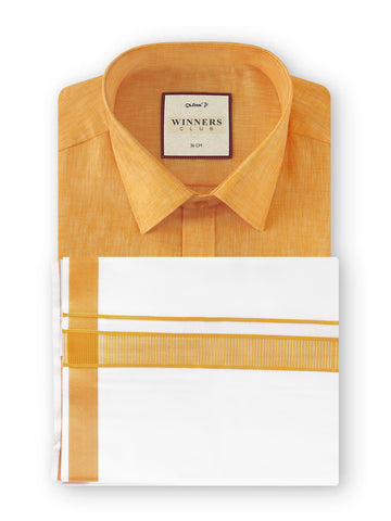 Colour shirt & Fancy Border Dhoti