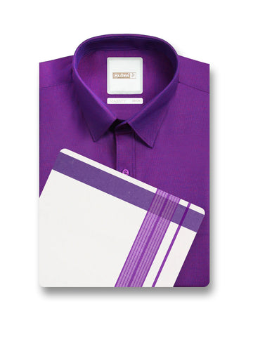 Shop Purple Colour Matching Dhoti and Shirt Set Online