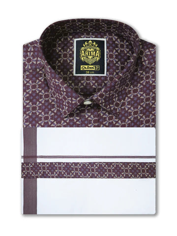 Shop Arima Printed Shirt and Dhoti Combo Online