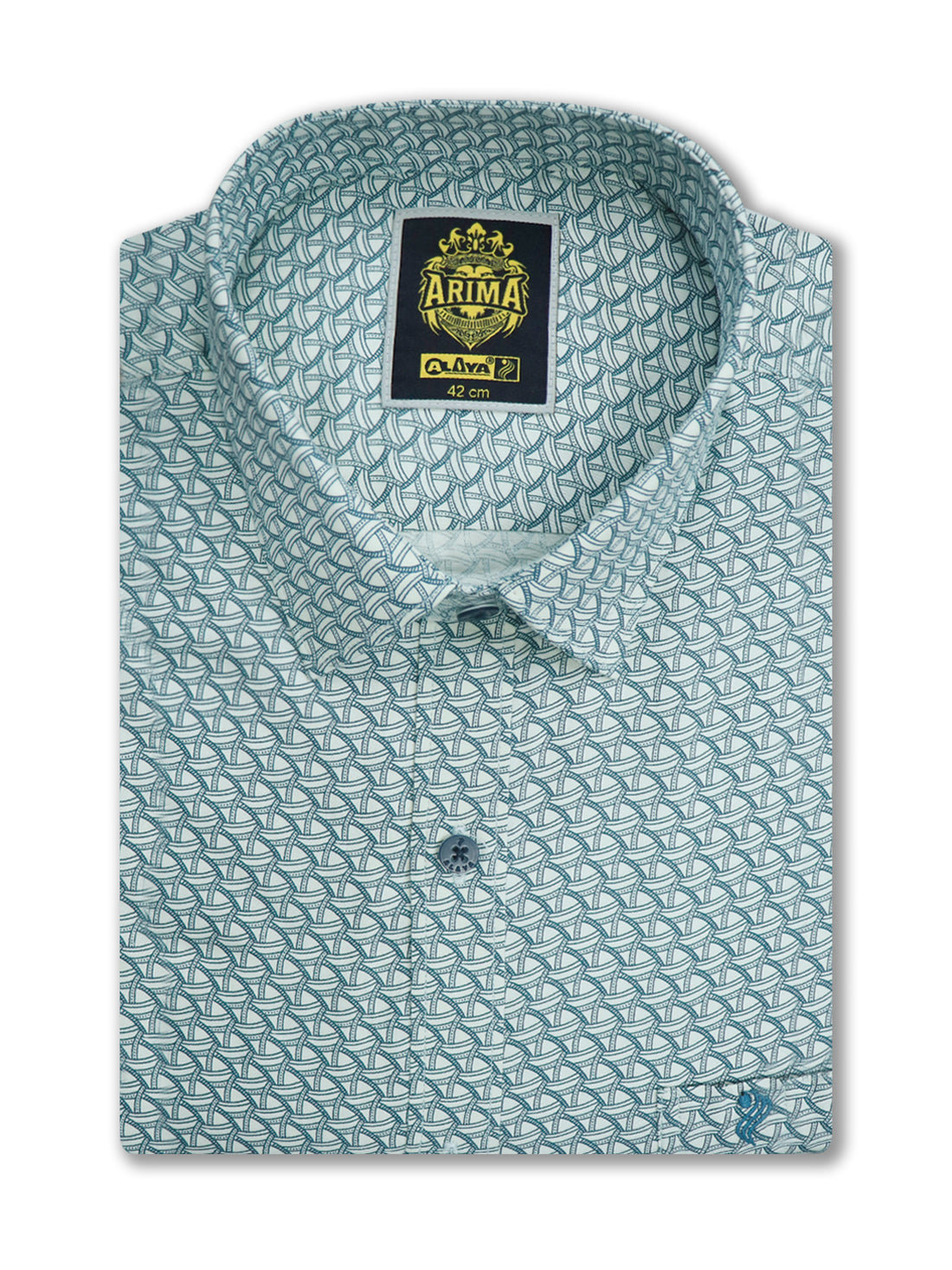 Arima Printed Color Shirt & Dhoti Combo - Mix faded jade