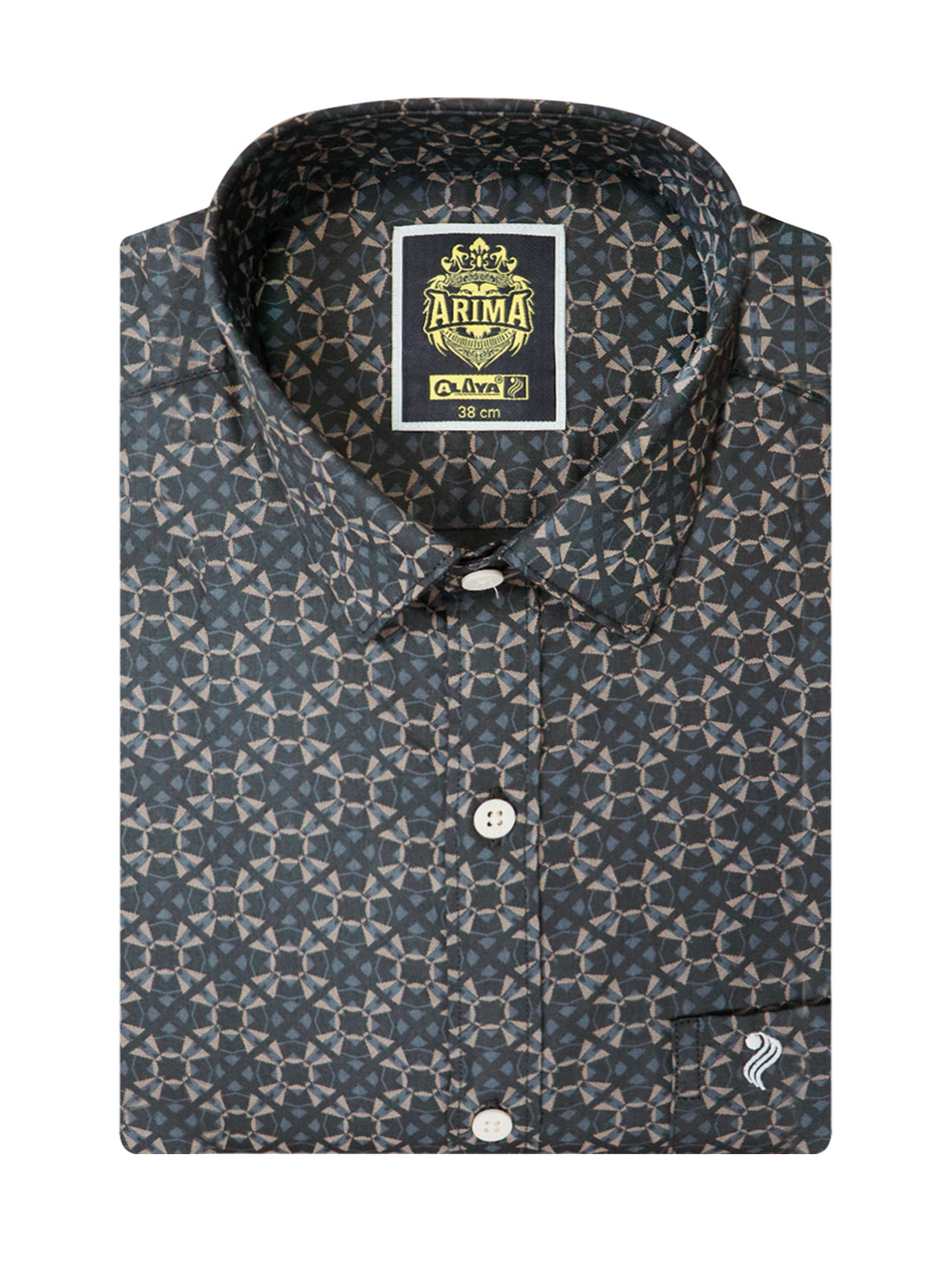 Arima Printed Color Shirt & Dhoti Combo - Mineral Green