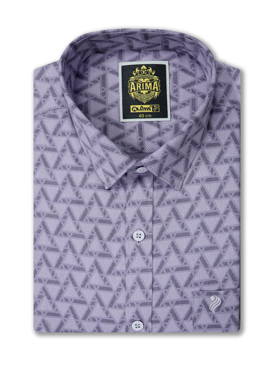 Arima Printed Color Shirt & Dhoti Combo - Dusty Lavender