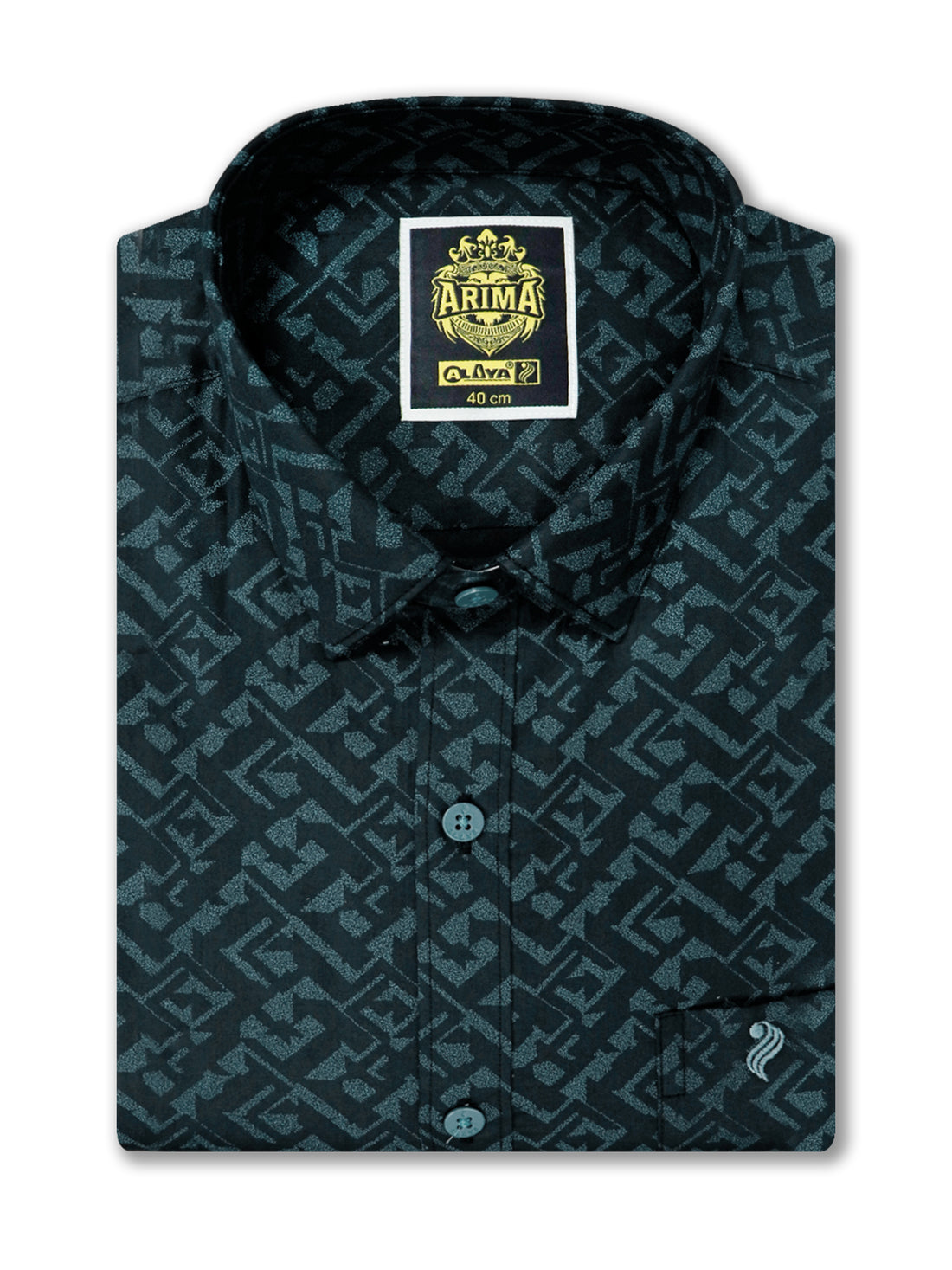 Arima Printed Color Shirt & Dhoti Combo - Timber Green