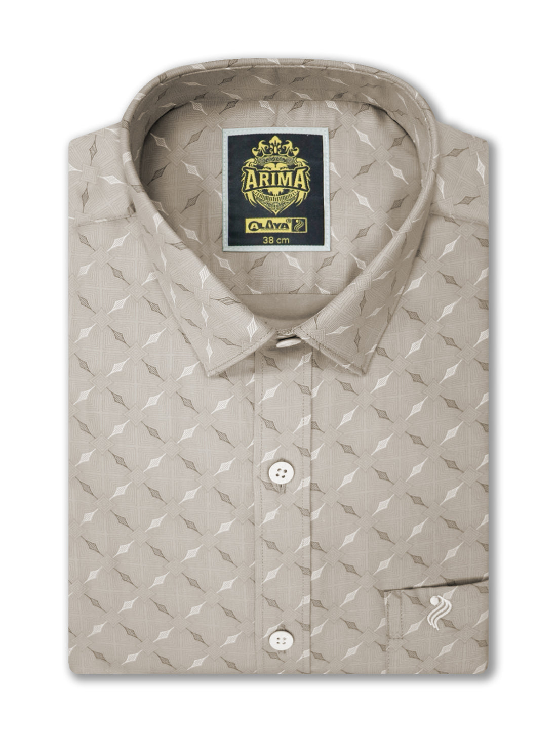 Arima Printed Color Shirt & Dhoti Combo - Soft Amber