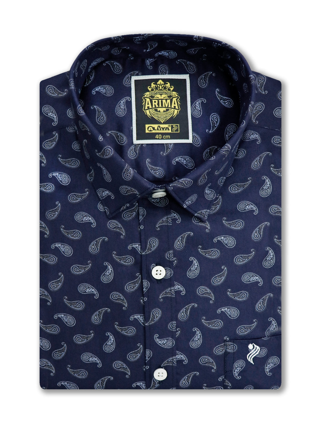 Arima Printed Color Shirt & Dhoti Combo - Nile Blue