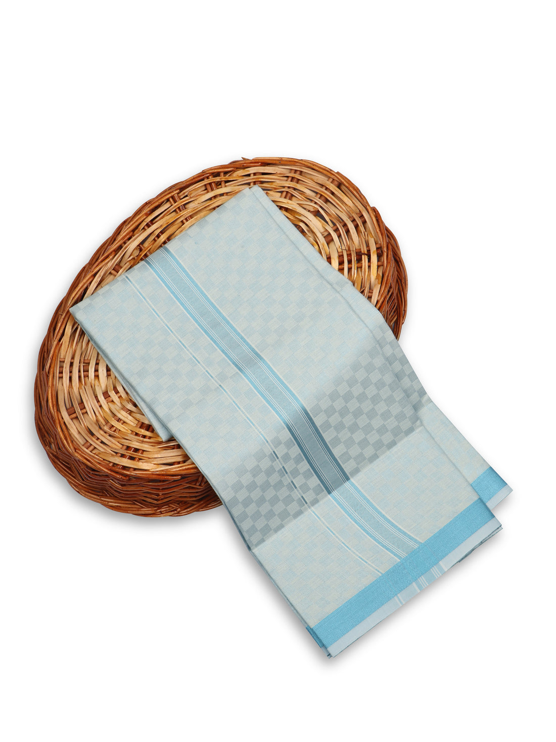 Royal Celebrations Twin Combo Shirt & Dhoti -  Blue Hosta