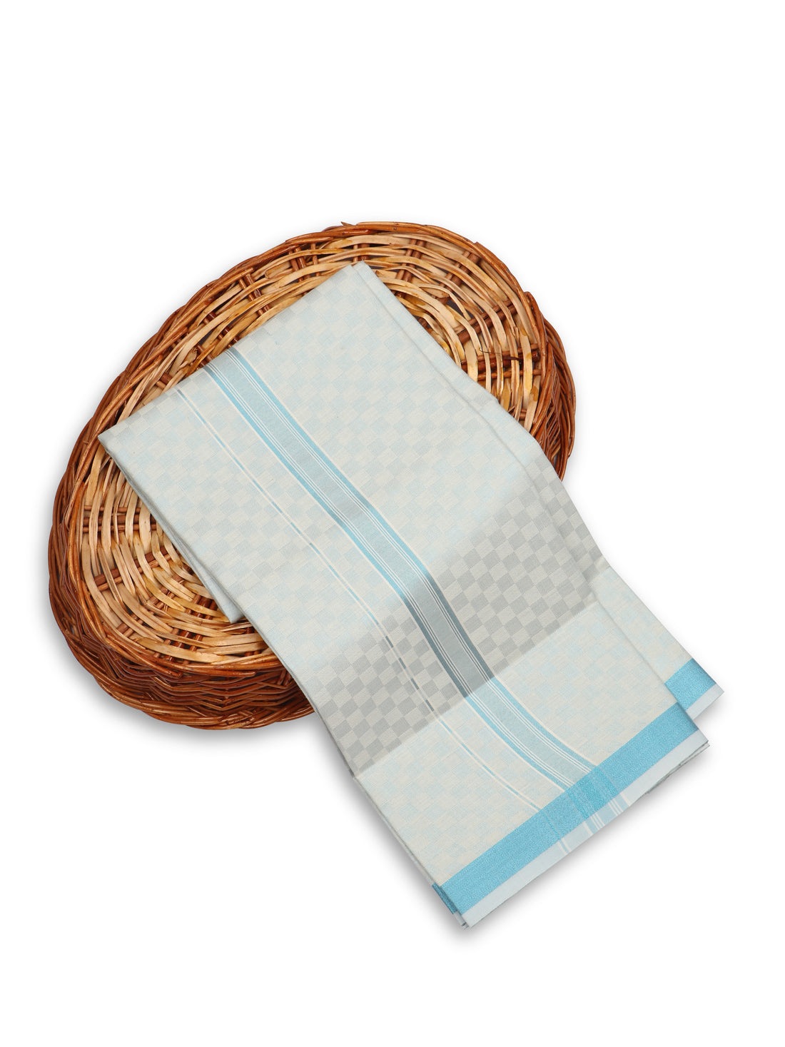 Royal Celebrations Twin Combo Shirt & Dhoti -  Blue Hosta