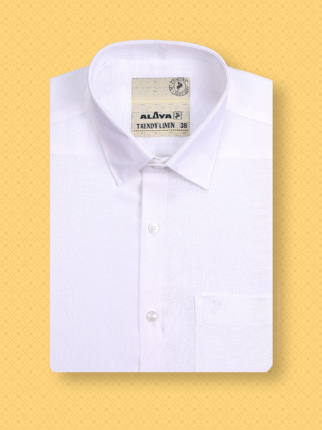 100% Pure Linen White Slim Fit Shirt