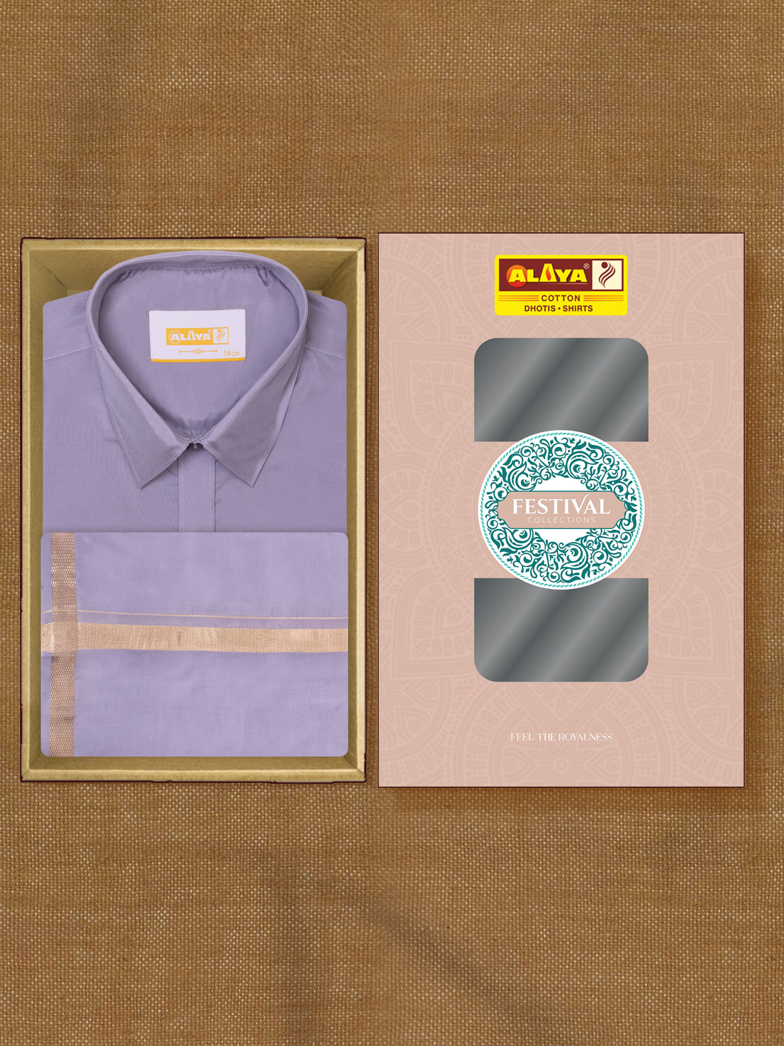Hasana Silk Shirt and Dhoti Set - Dusty Lavender