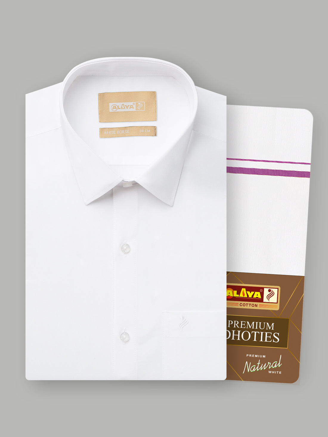 Suralaya White Shirt & Small Border Dhoti 2.0 Mtr