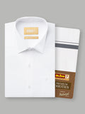 Alayacotton_Anbalaya White Shirt & Big Border Dhoti 3.65 Mtr