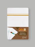  White Shirt & Small Border Dhoti 3.80 Mtr