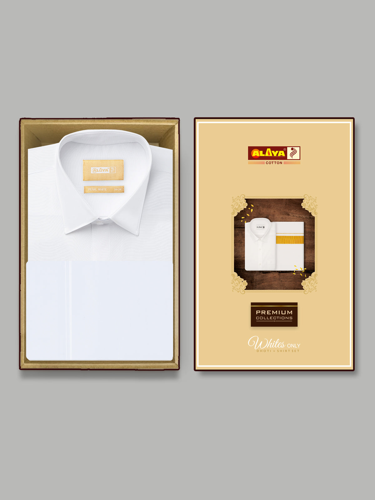 Rajalaya White Shirt & Paramas Dhoti 2.0 Mtr