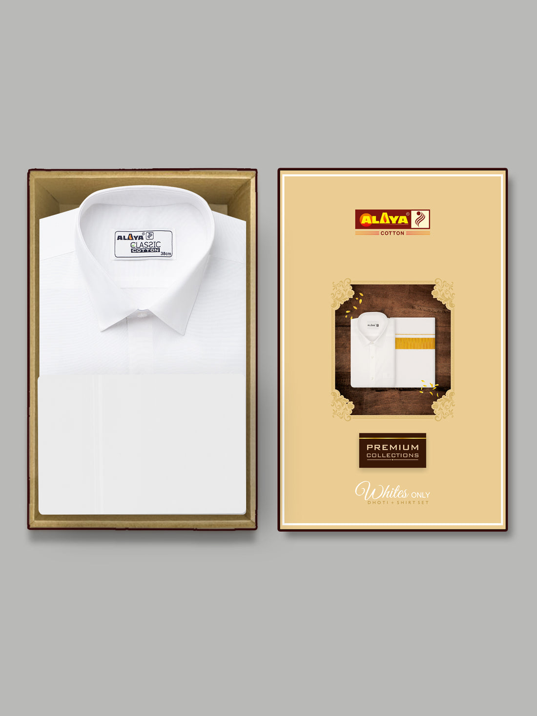  White Shirt & Paramas Dhoti 2.0 Mtr