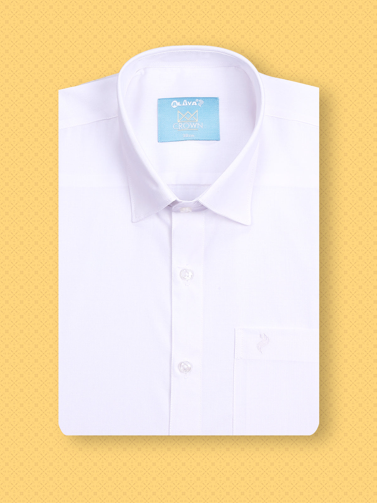 Crown Cotton White Shirt Regular Fit 