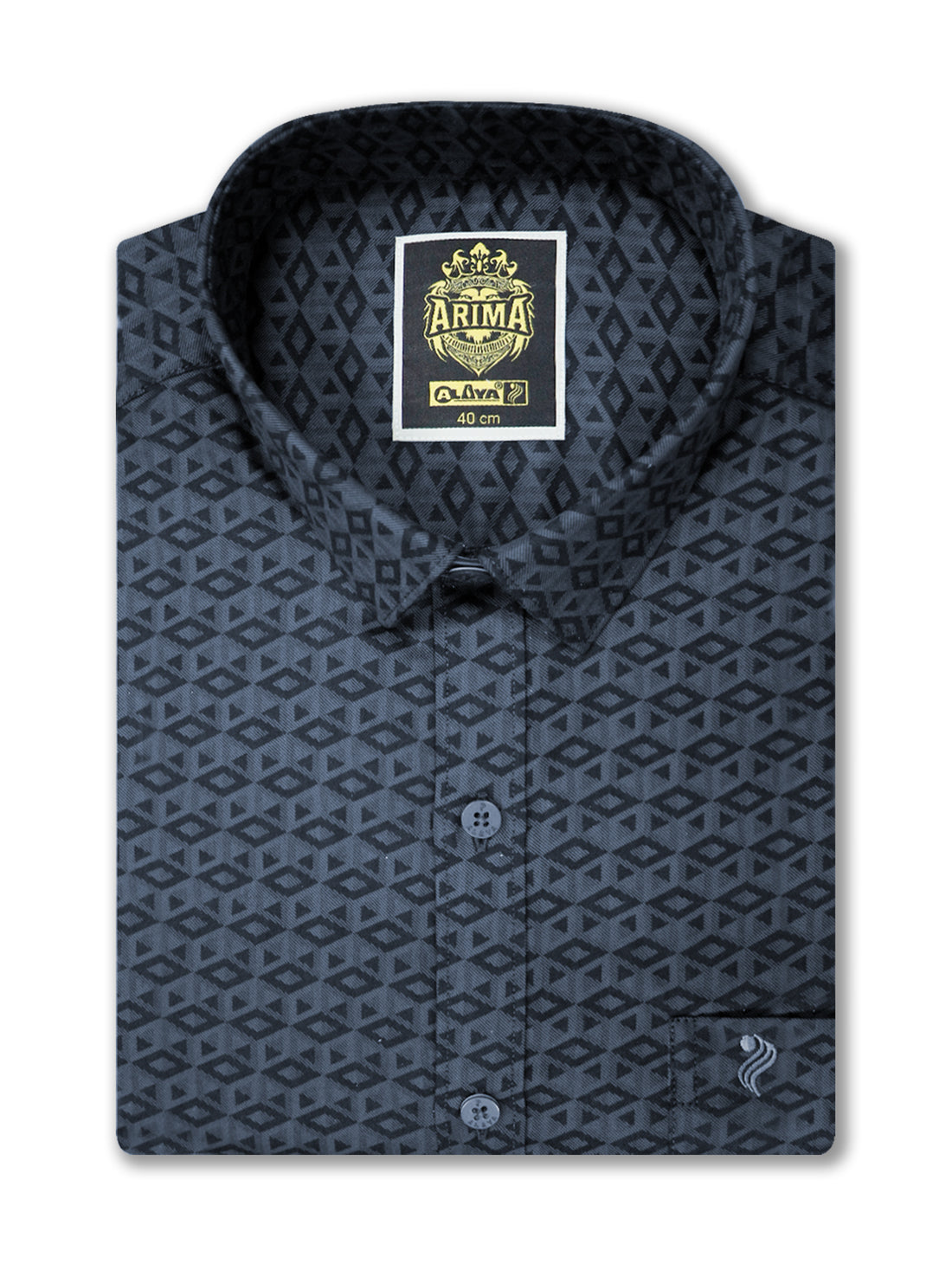Arima Printed Color Shirt & Dhoti Combo - Marble Blue
