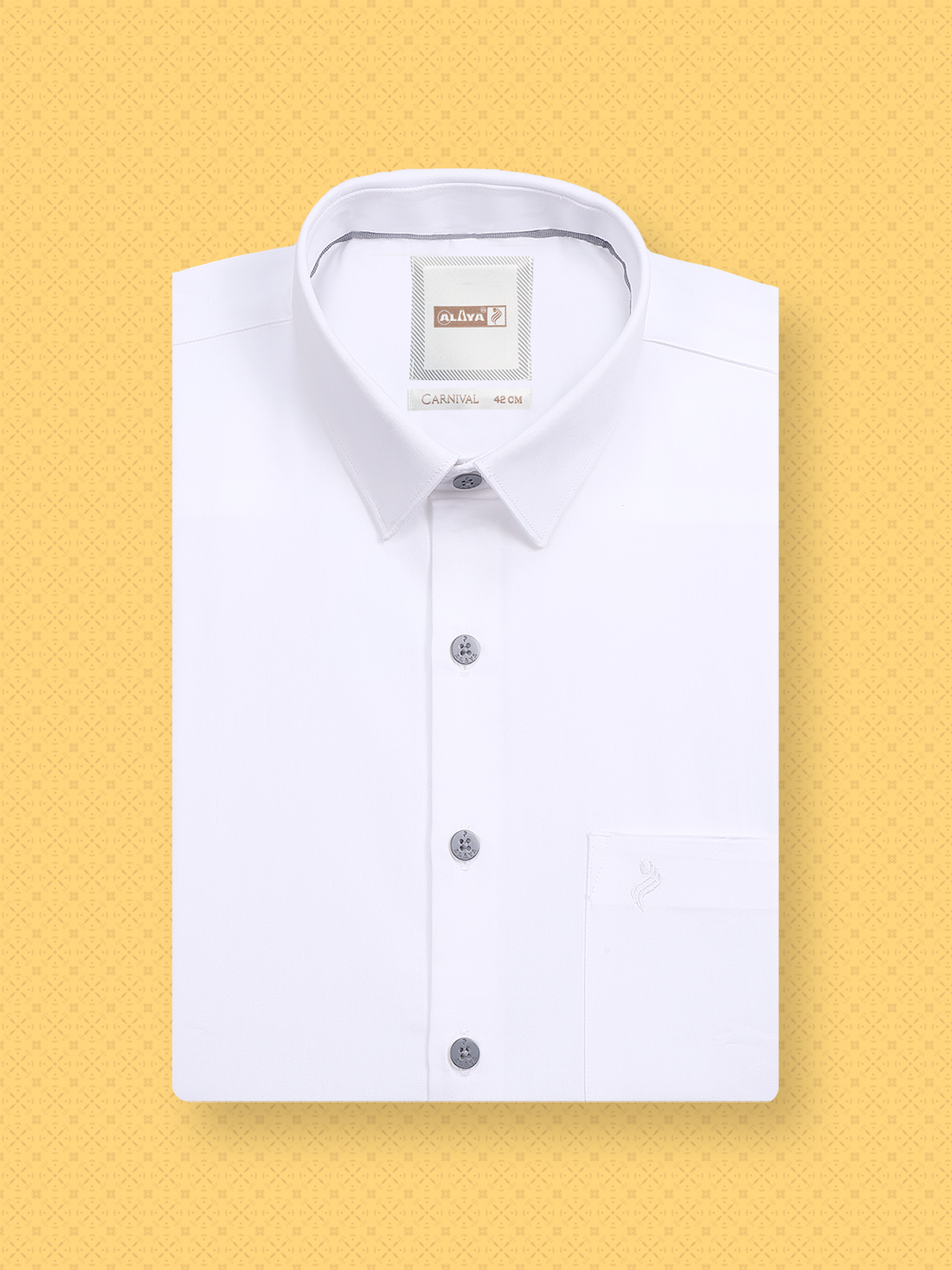 Alayacotton_Carnival Best Casual Slim Fit Colour Shirt - White