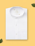 Linen Plus White shirtsAlayacotton_Manlio Chinese Collar Linen Cotton Shirt