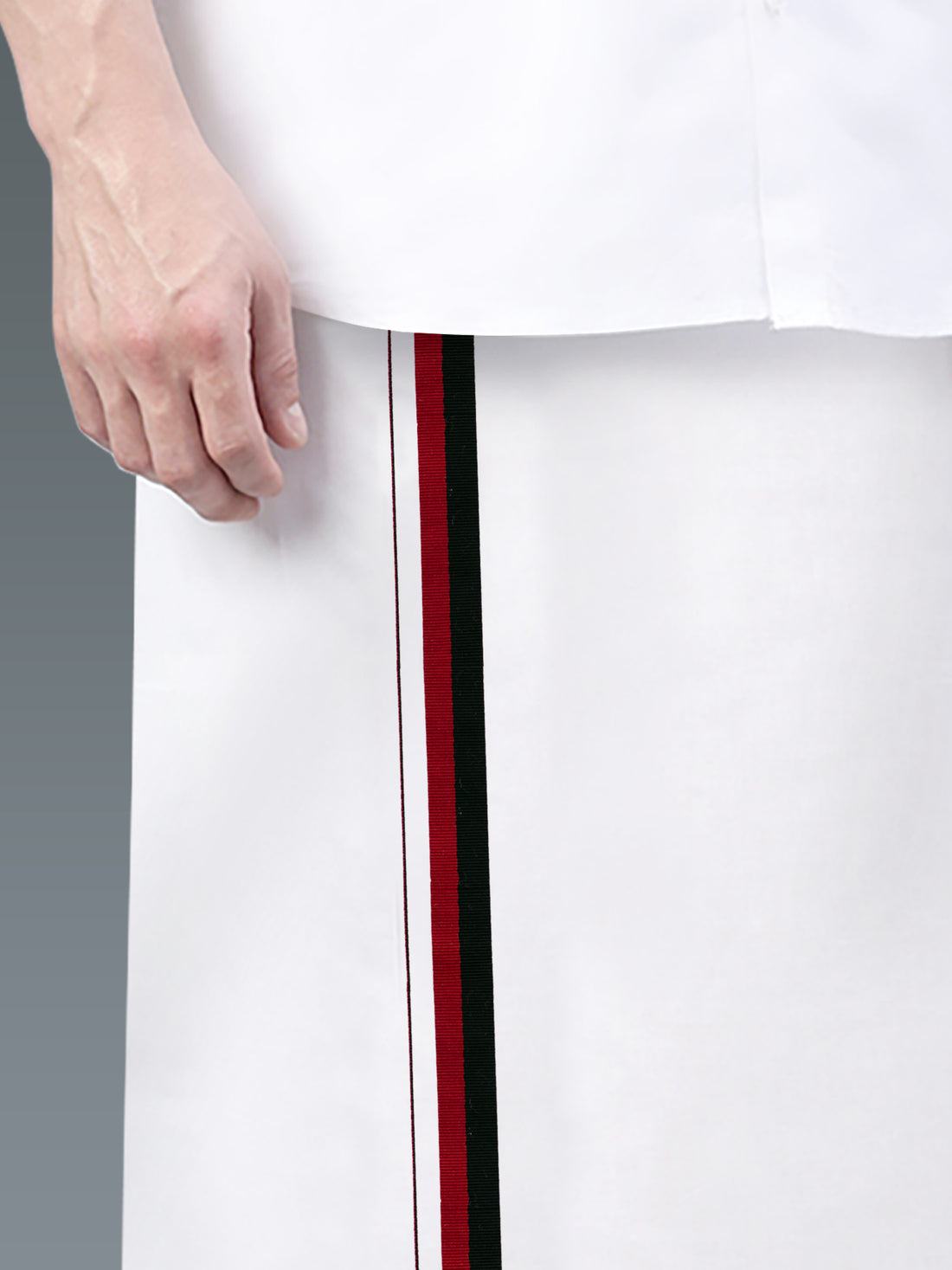 DMK Border Cotton Dhoti For Men - Honour Party 2.0 Meter