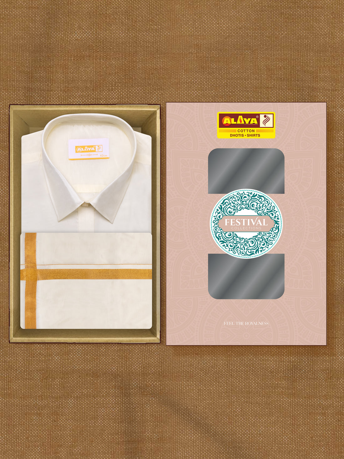 Hasana Silk Shirt and Dhoti Set - Moon Mist