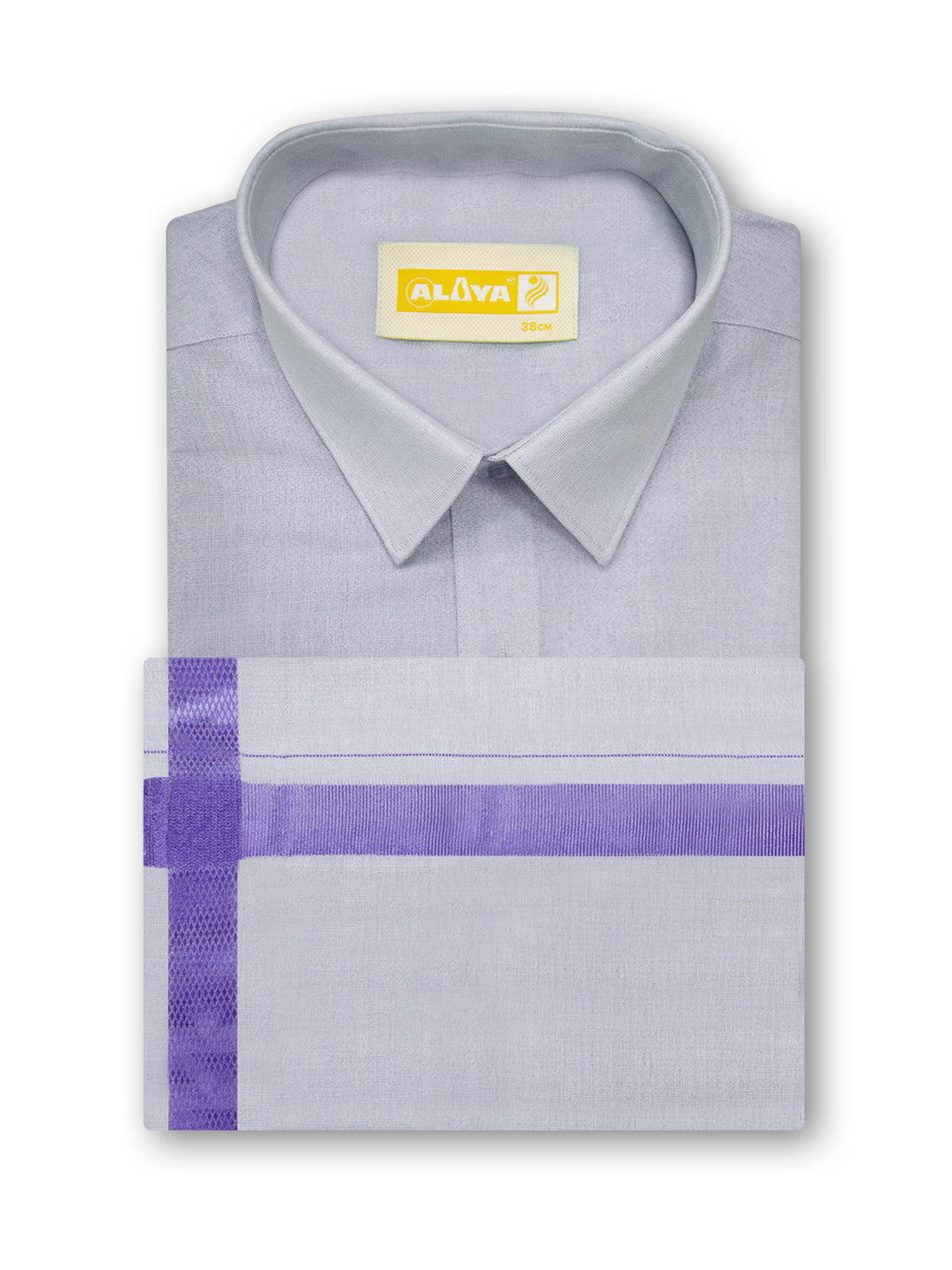 Kondattam Grand Tissue Shirt & Dhoti Combo - Lavender Purple