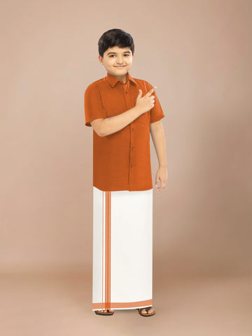 MC Junior Readymade Fancy Dhoti & Shirt Set - N2