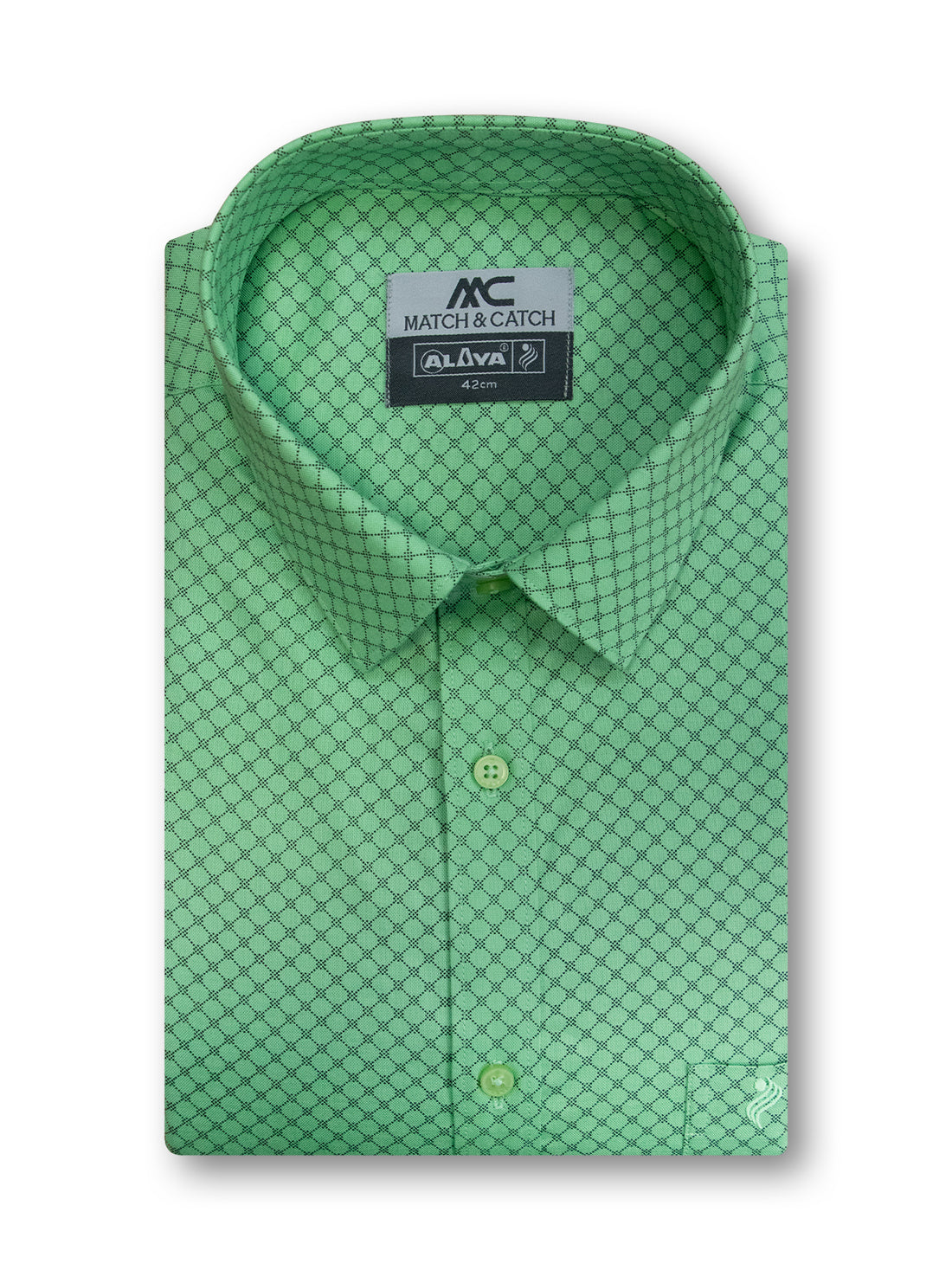 MC Neo Printed Color Shirt & Dhoti Combo - Soft Green