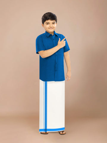 MC Junior Readymade Fancy Dhoti & Shirt Set - N5