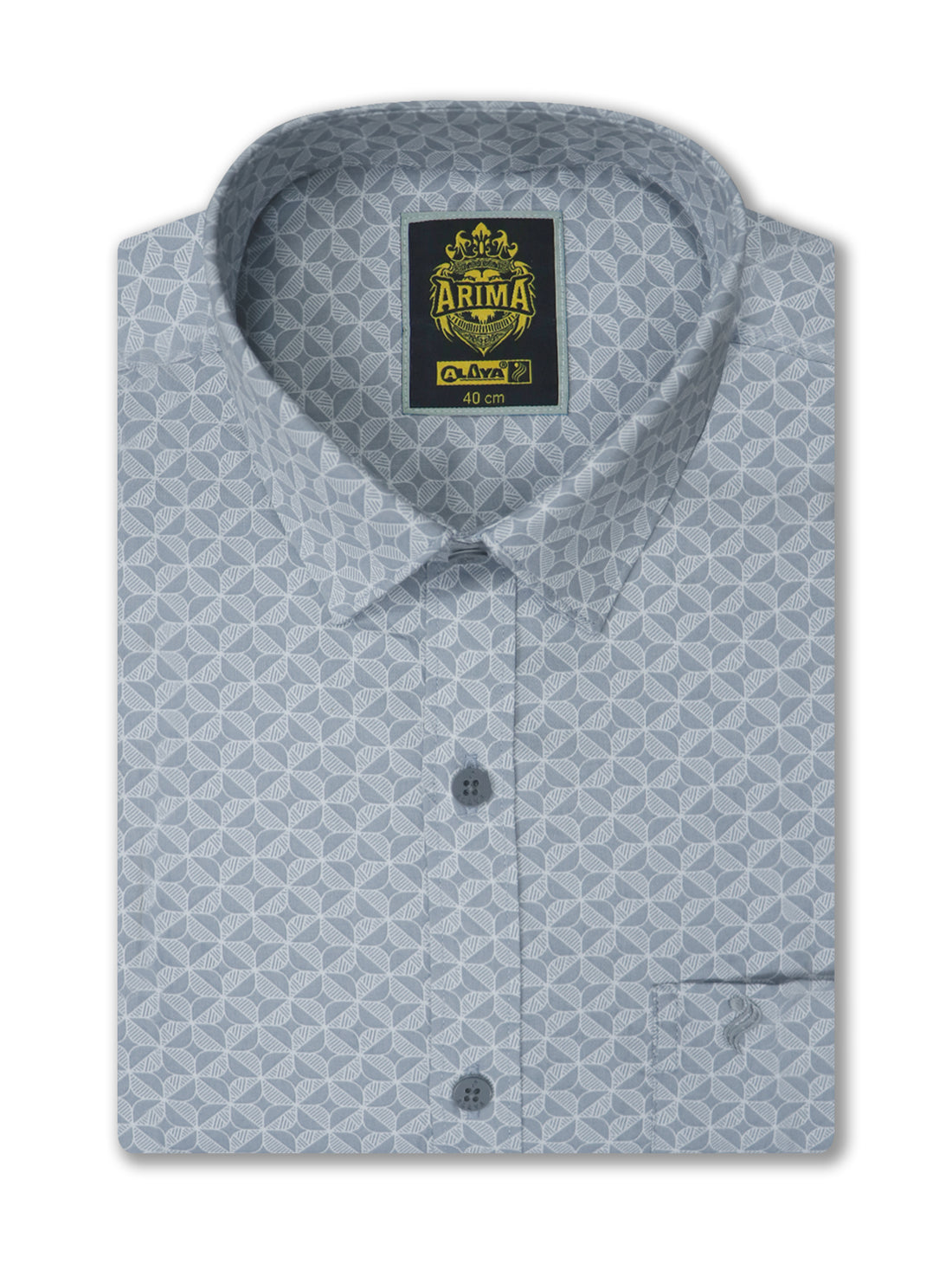Arima Printed Color Shirt & Dhoti Combo - Santa Grey