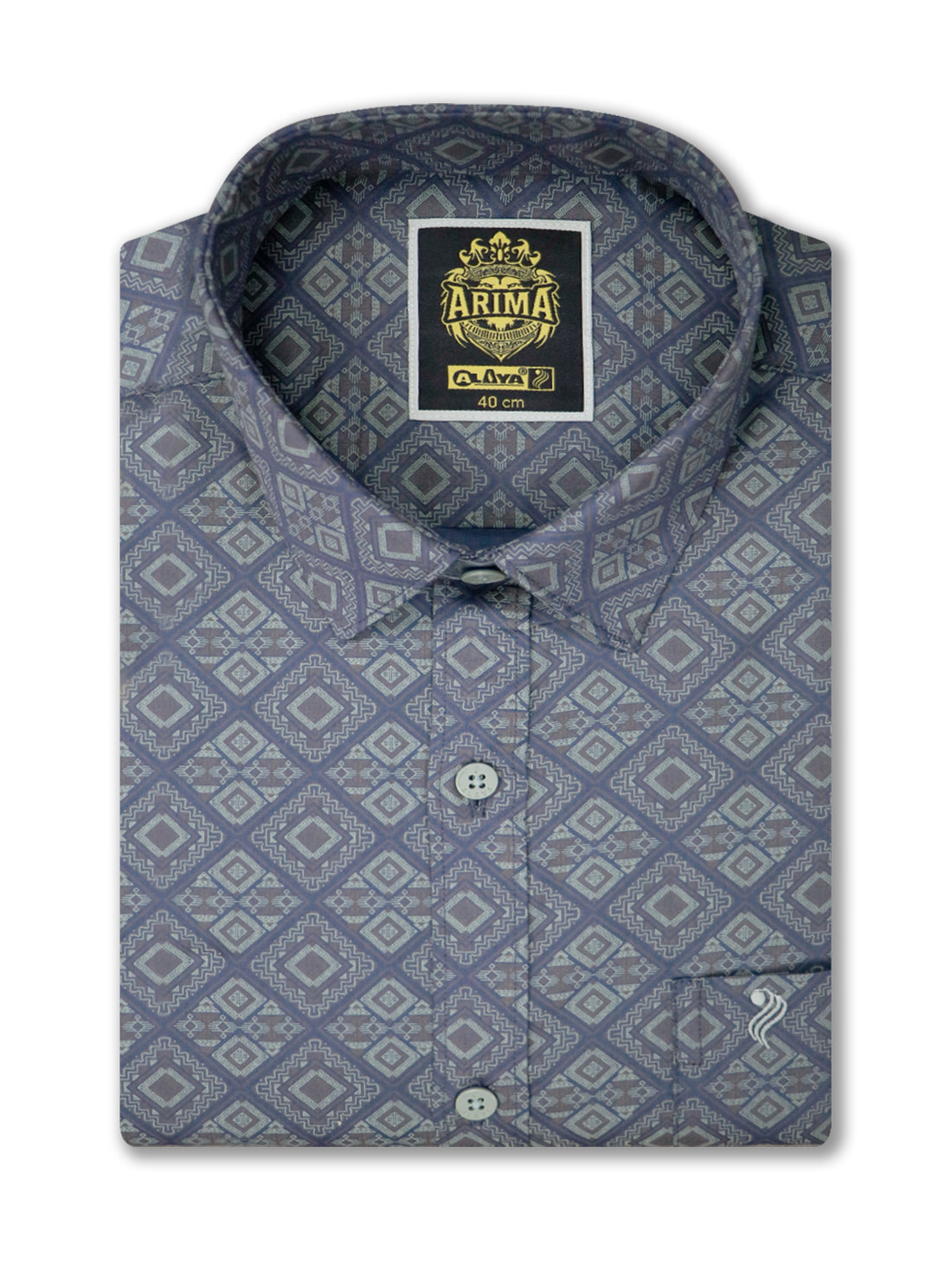 Arima Printed Color Shirt & Dhoti Combo - Storm Grey