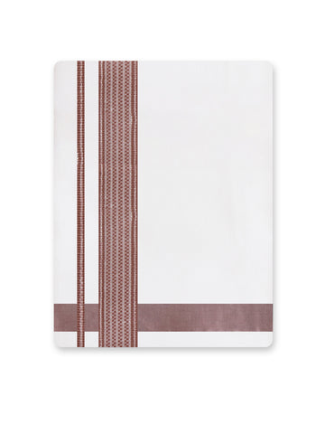 Amarkalm Fancy Border 100% Cotton Dhoti - Brown
