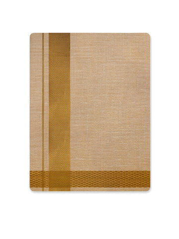 Muthu saram Tissue Dhoti Gold Border 4.0 Mtr