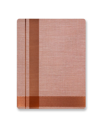 Muthu saram Tissue Dhoti Copper Border 4.0 Mtr