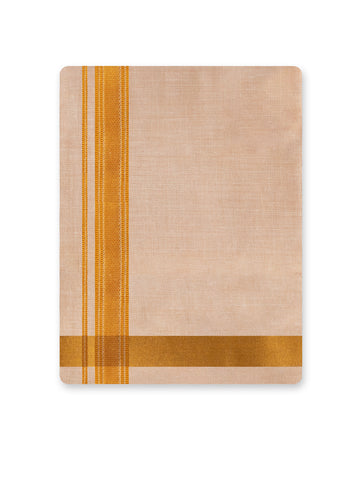 Kondattam Tissue Dhoti Gold Fancy Border 2.0 Mtr