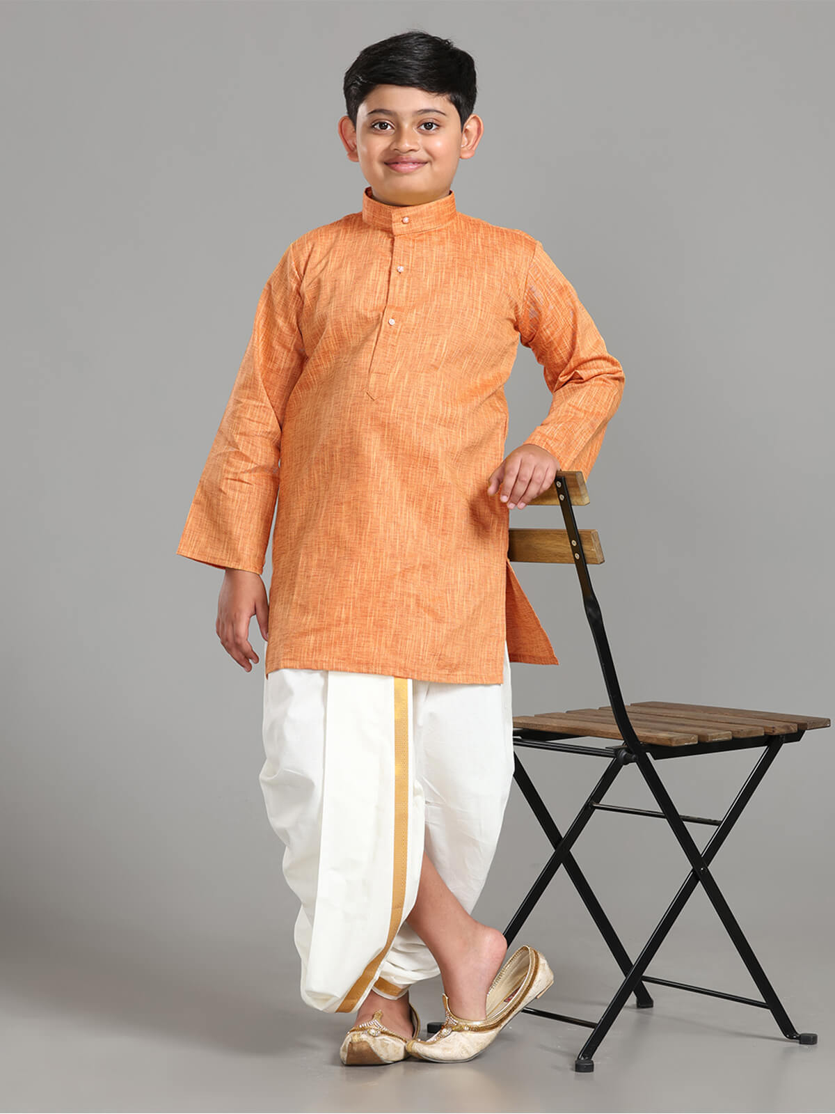 Junior Readymade Panchakacham Dhoti & Kurta Set 