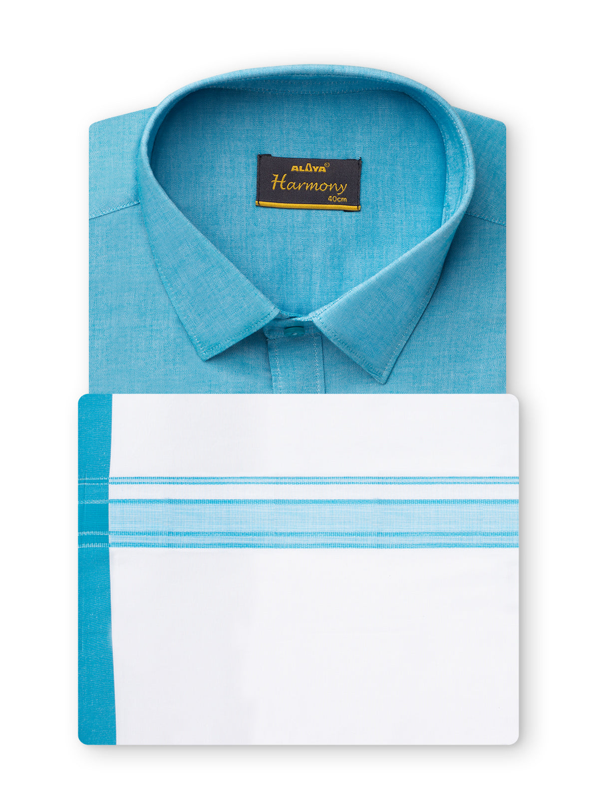  Premium Shirts & Fancy Dhoti  - Blue