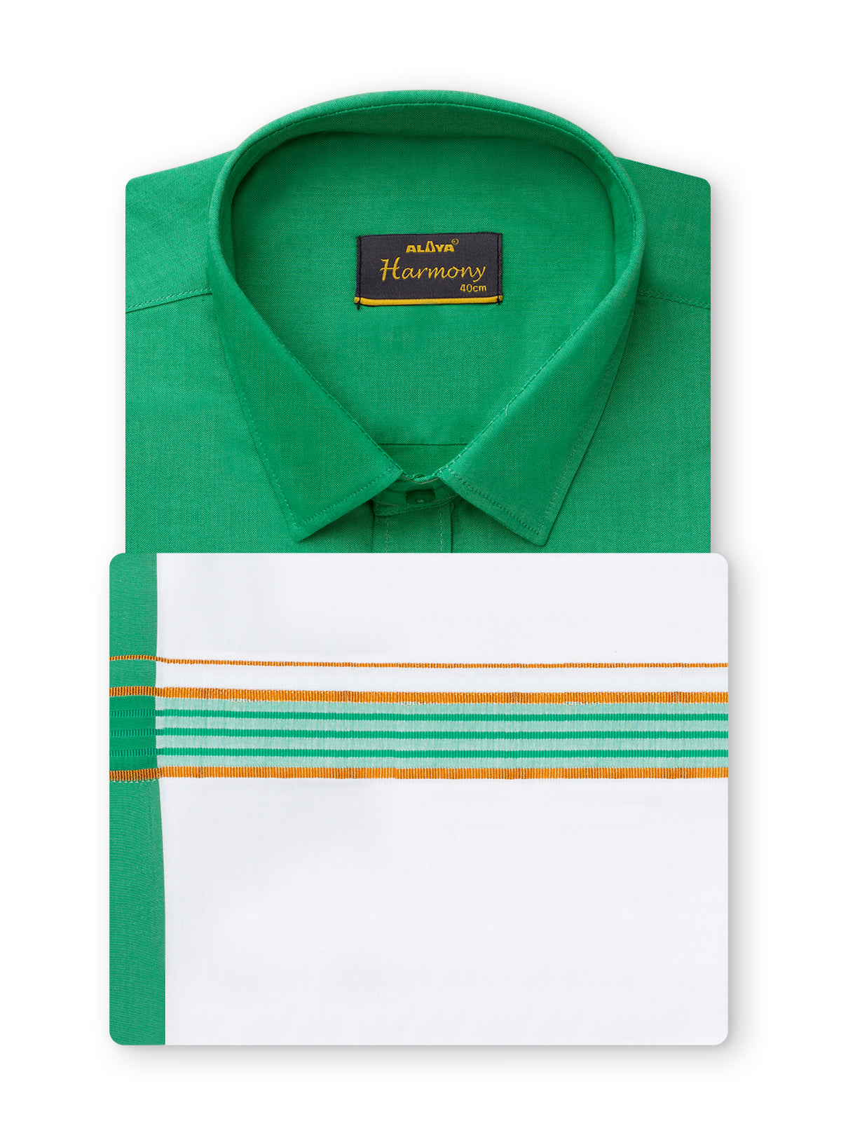  Premium Shirts & Fancy Dhoti  - Jade Green