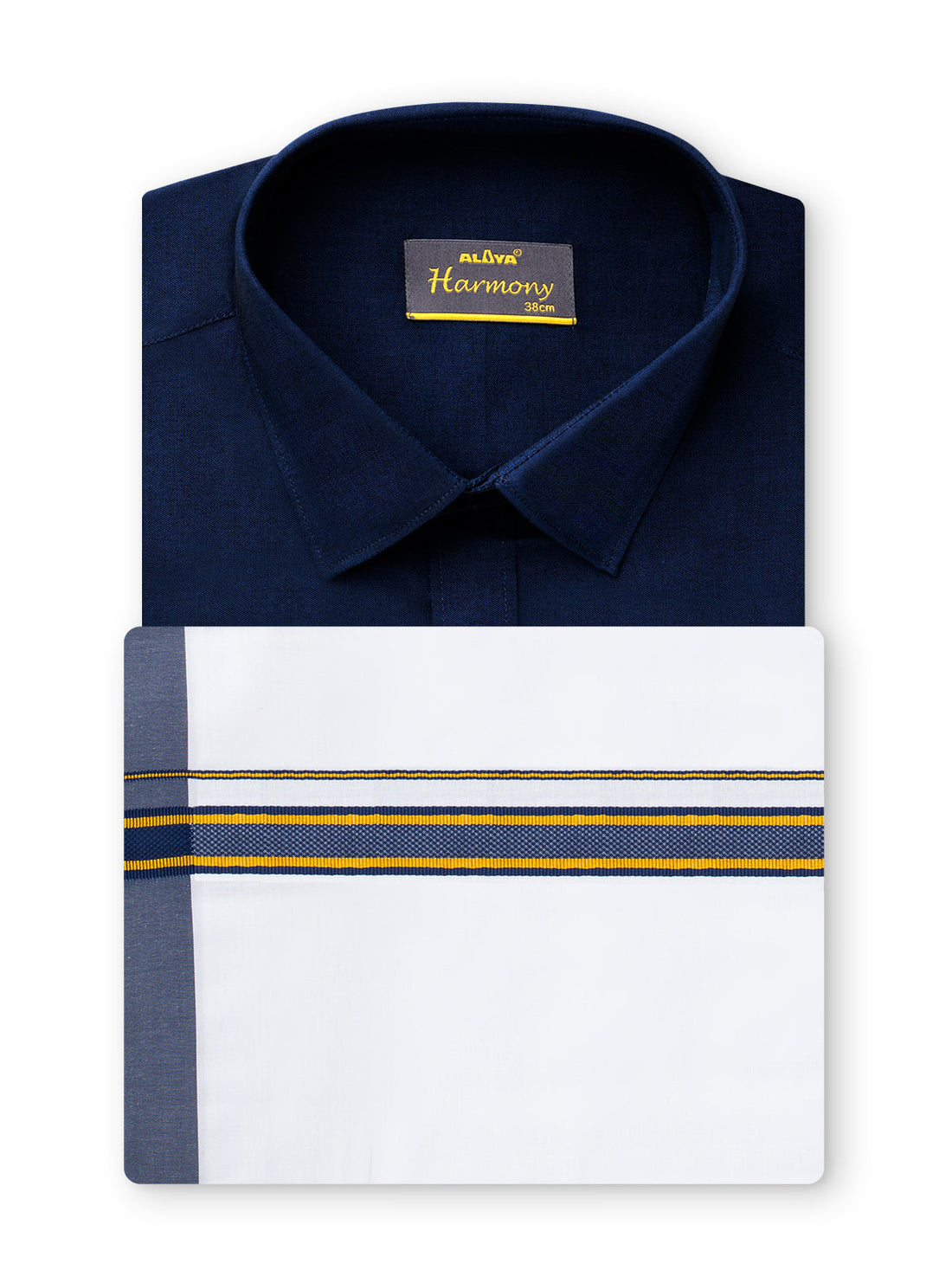  Premium Shirts & Fancy Dhoti  - Navy