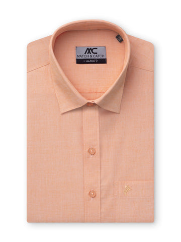 FilaFil Cotton Colour Shirt - Slim Fit - Mild Orange