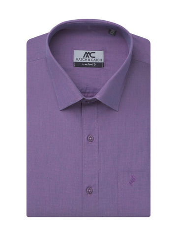 FilaFil Cotton Colour Shirt - Slim Fit - Purple